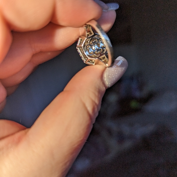 London topaz and AB Swarovski Ring size 7 Sterling silver - Picture 9 of 9